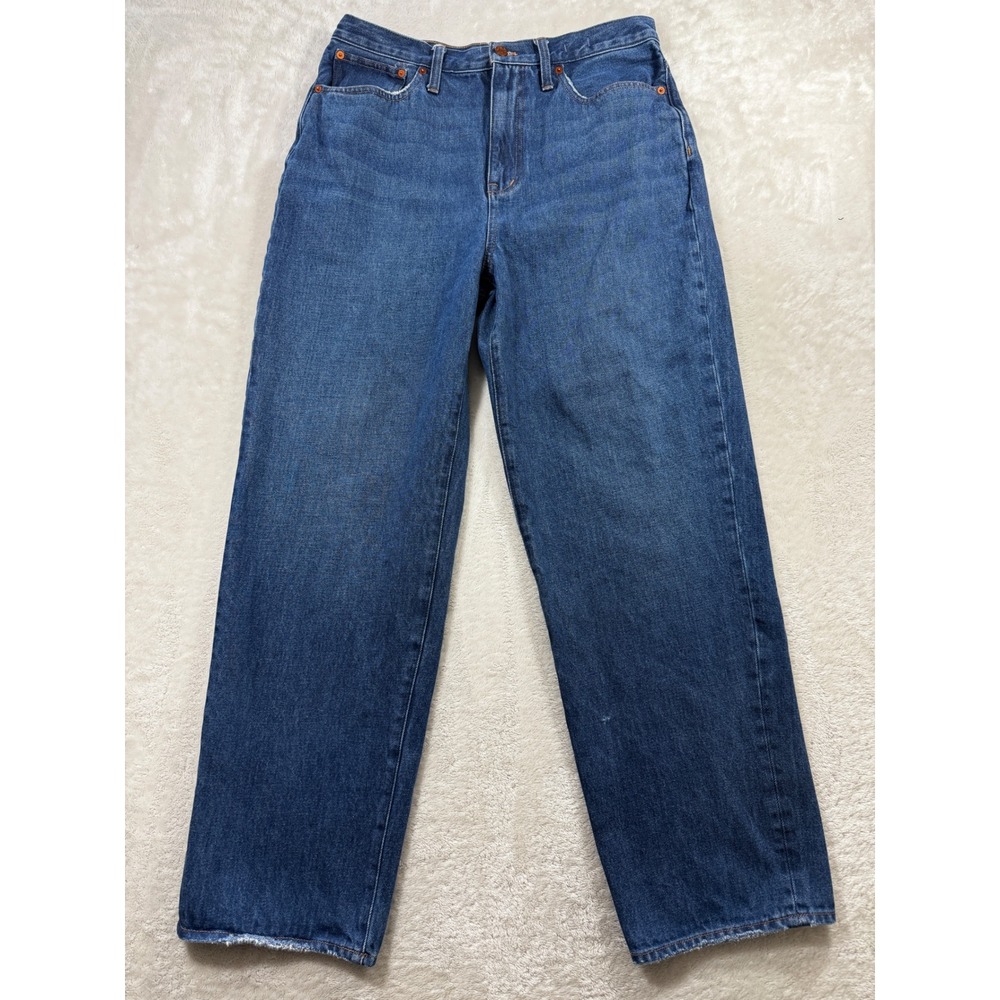 Madewell Womens Baggy Straight High Rise Blue Jeans 30 Meas: 32x30